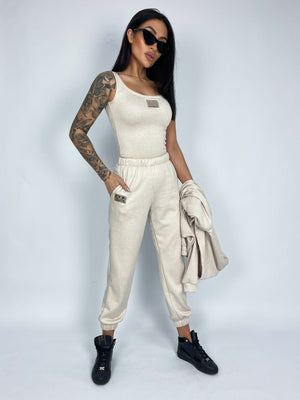 Basari Slow Three-Piece Ribbed Hooded Set