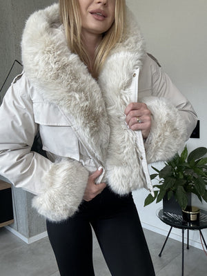 Jacket With Detachable Faux Fur and Hood