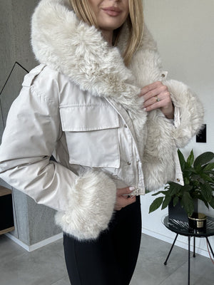 Jacket With Detachable Faux Fur and Hood