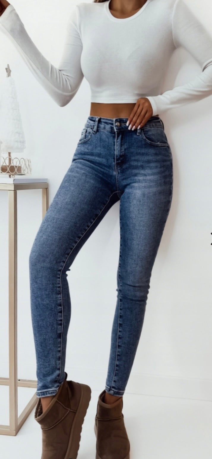 M.SARA High-Waisted Skinny Jeans – Model SL122-3