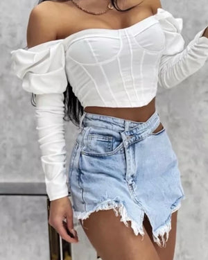 M.Sara Denim Shorts