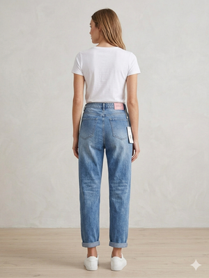 Stylish Mom Fit Distressed Jeans