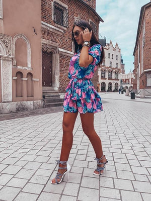 Floral Dress With Frill