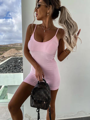 Women's Ribbed Fitted Sports Jumpsuit