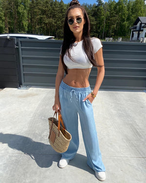 Lyocell Summer Trousers in a Relaxed Denim Cut