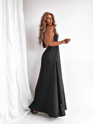 Basari Zanzibar Flowing Dress With Open Back