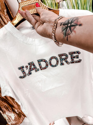 J'Adore Rhinestone T-Shirt
