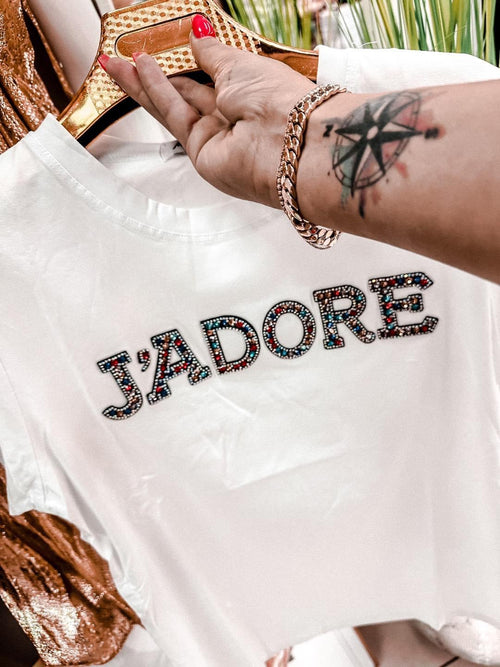 J'Adore Rhinestone T-Shirt