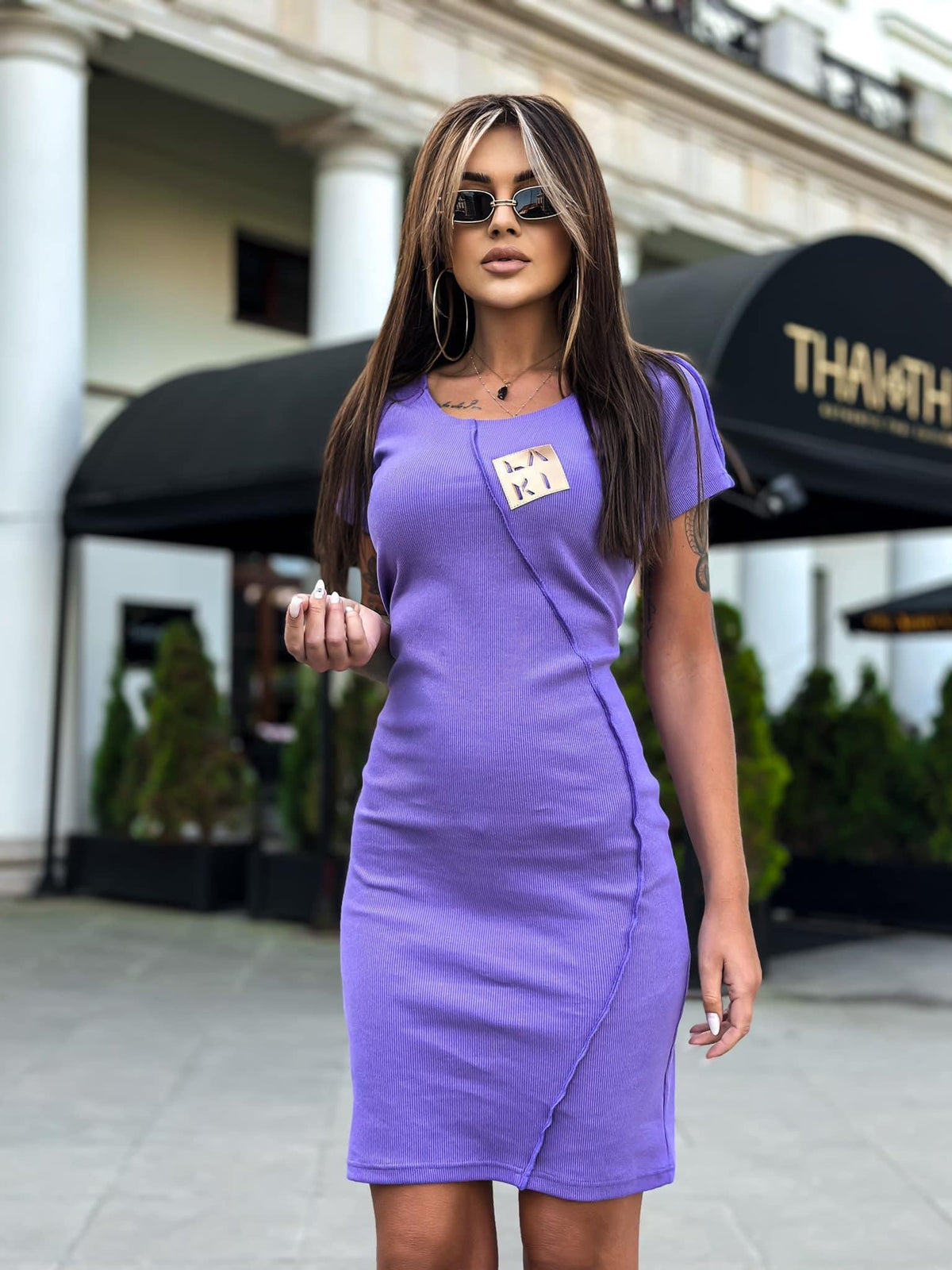 Laki Ribbed Pencil Dress