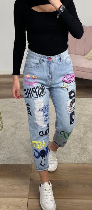 Georgia Jeans With Lettering