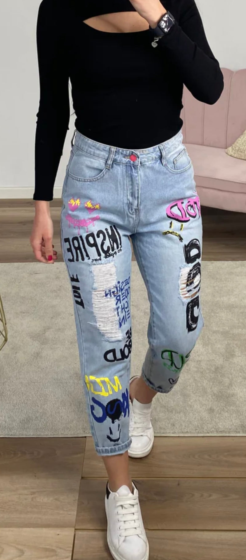 Georgia Jeans With Lettering