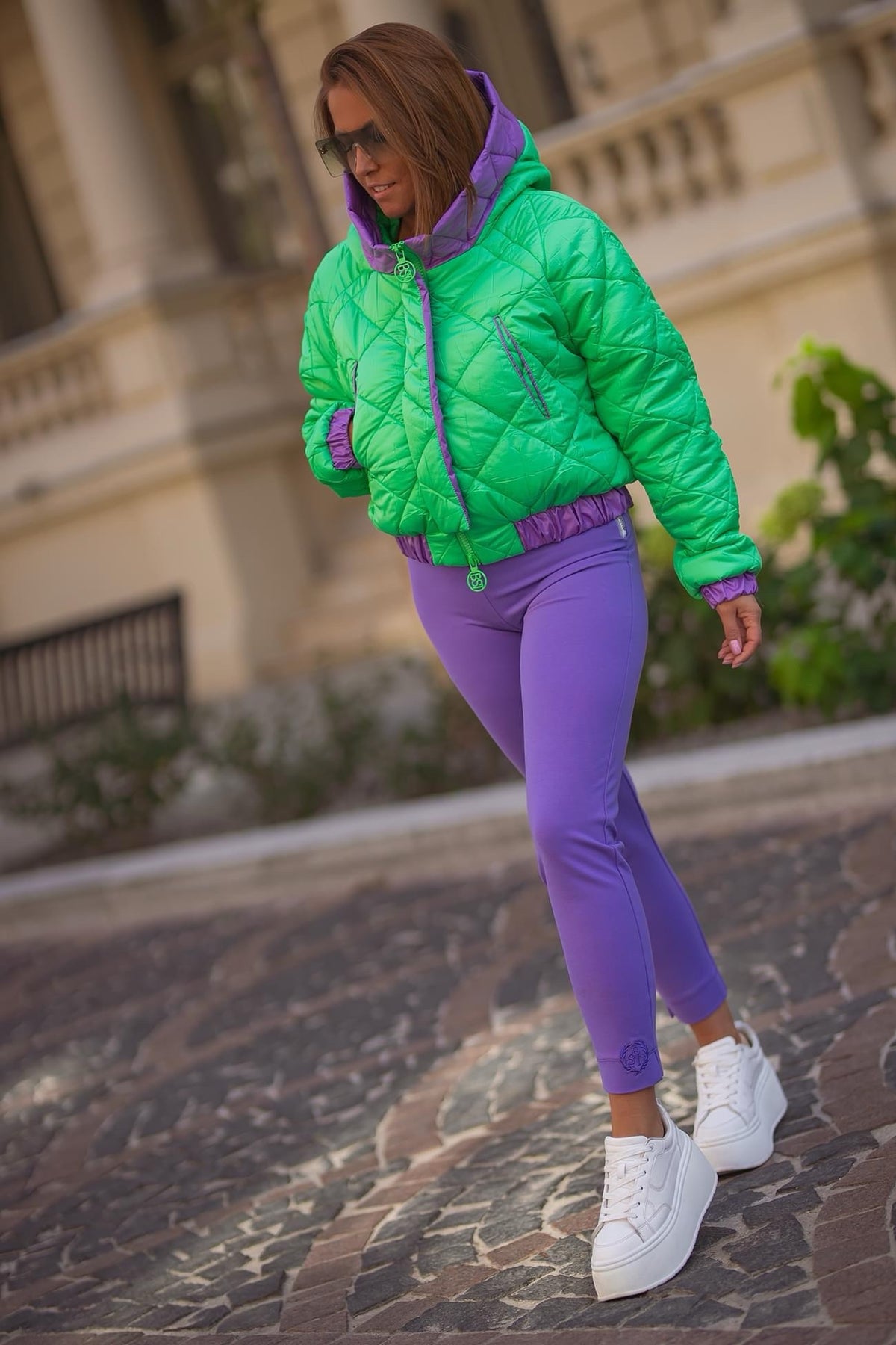 Bastet Women's Quilted Hooded Bomber Jacket