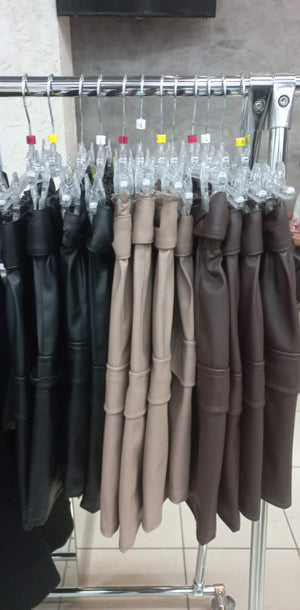 Leather Shorts With Tie Fastening