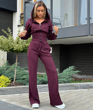 Wine Tracksuit Set