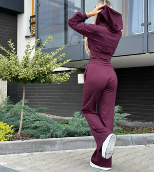 Wine Tracksuit Set