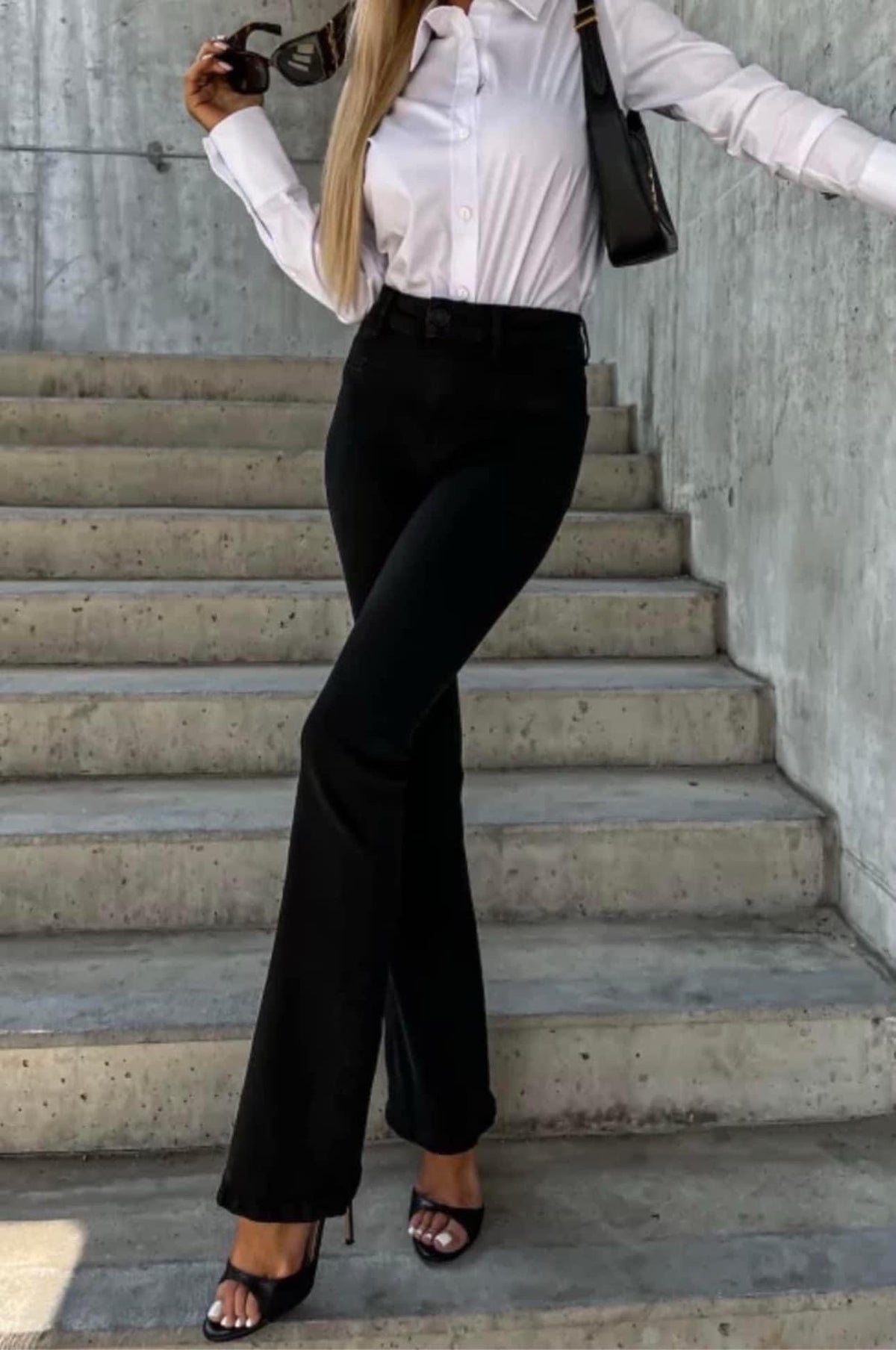 Black Flared Jeans