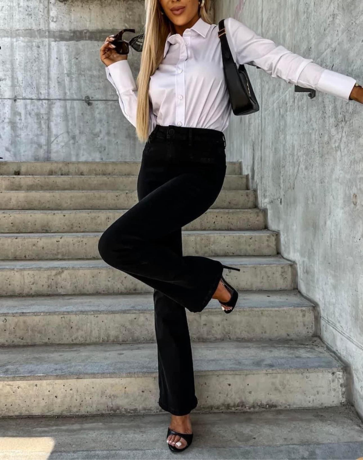 Black Flared Jeans