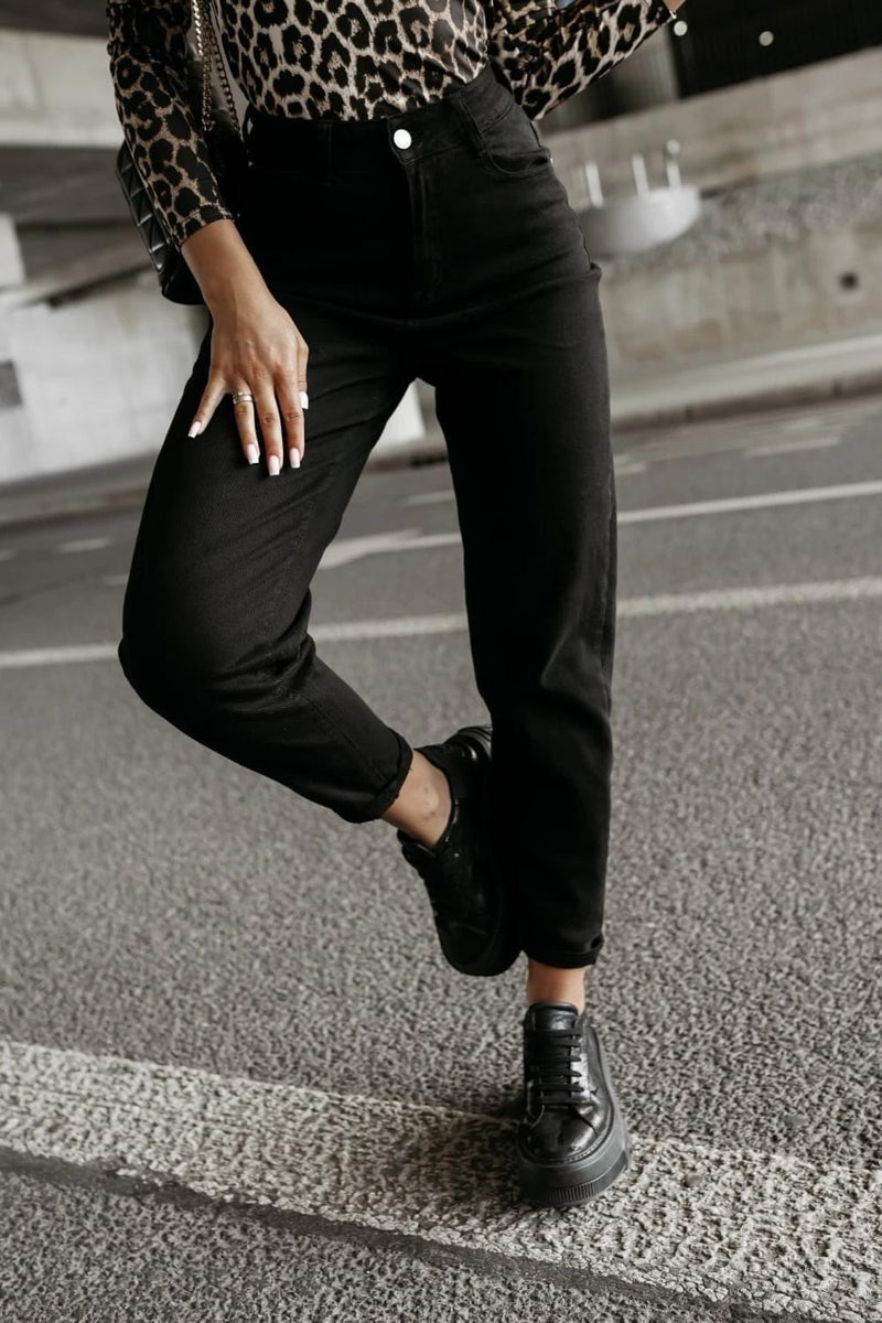 M.Sara Black Boyfriend Jeans