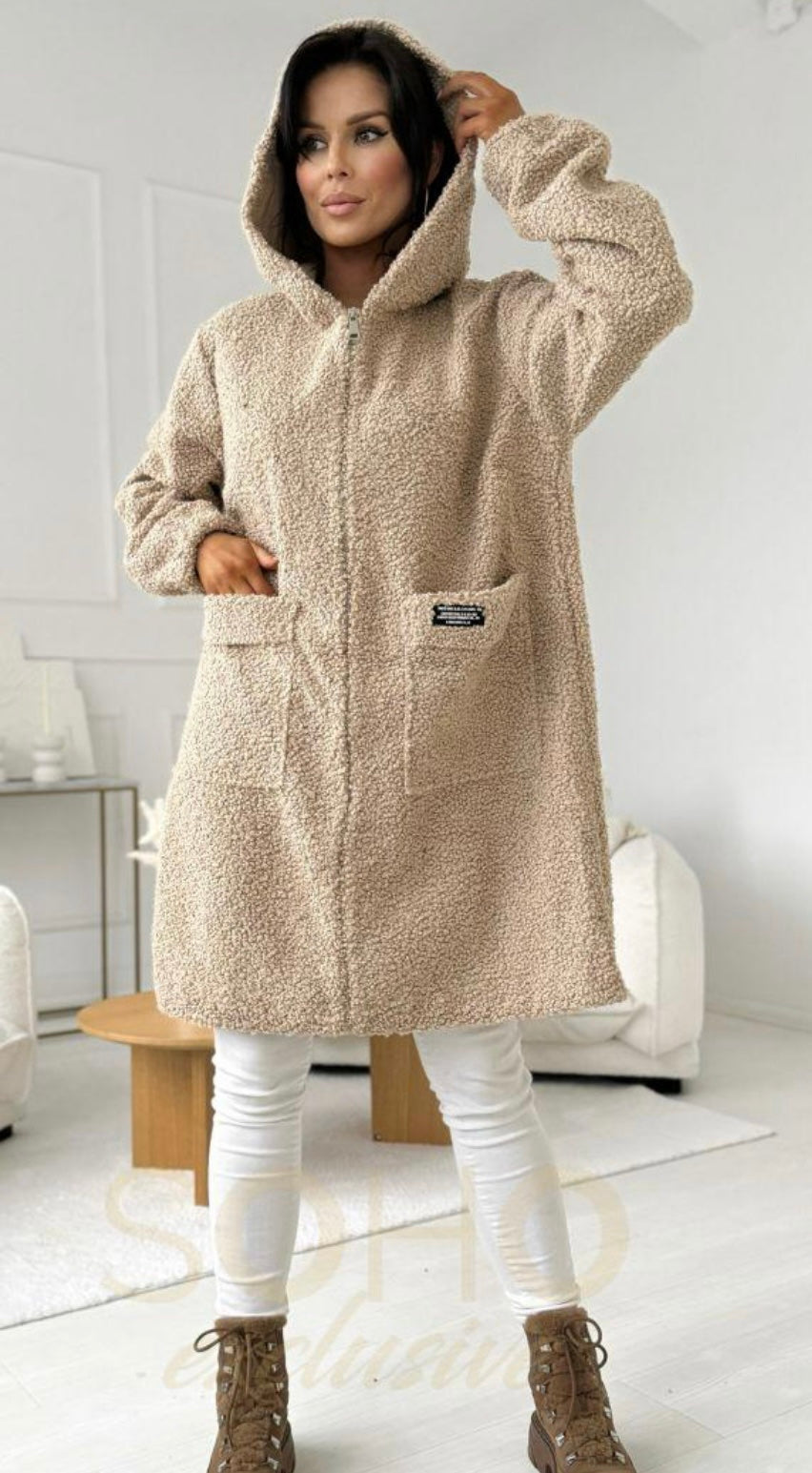 Women's Hooded Alpaca Coat