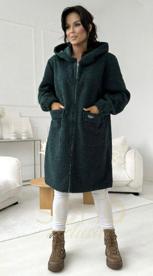 Women's Hooded Alpaca Coat