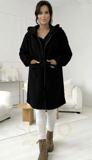 Women's Hooded Alpaca Coat