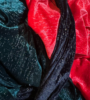 Velour Dress With Metallic Thread