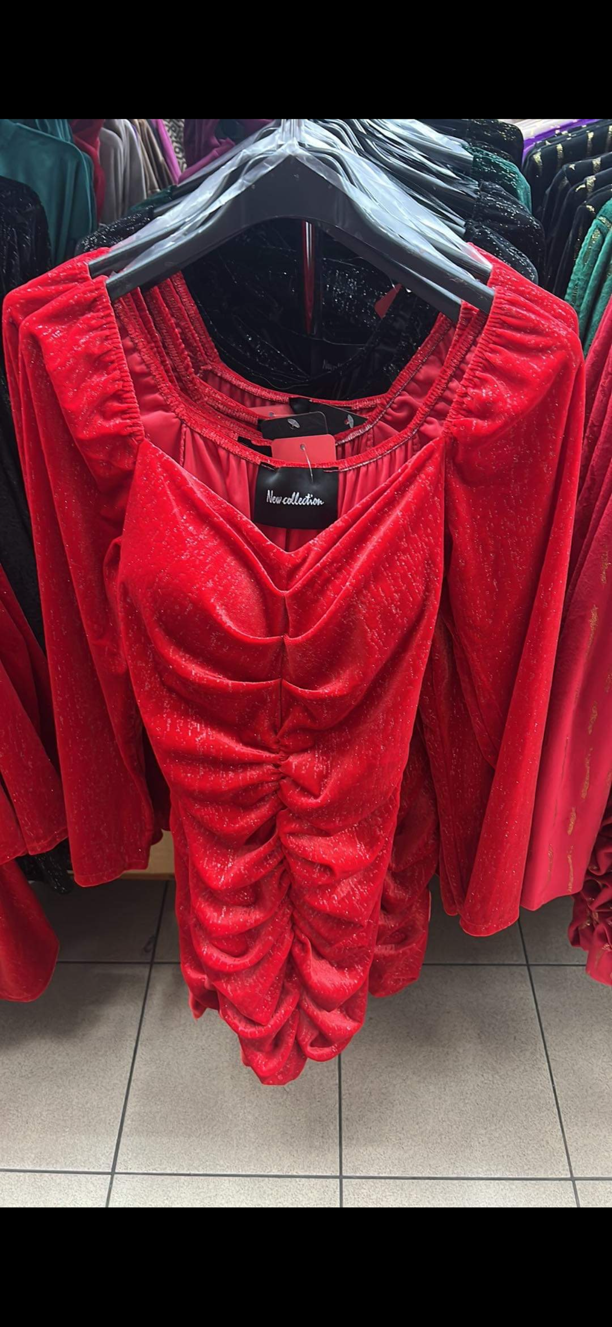 Missi Crinkle Velour Dress
