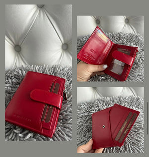 Peterson Premium Women's Red Leather RFID Wallet