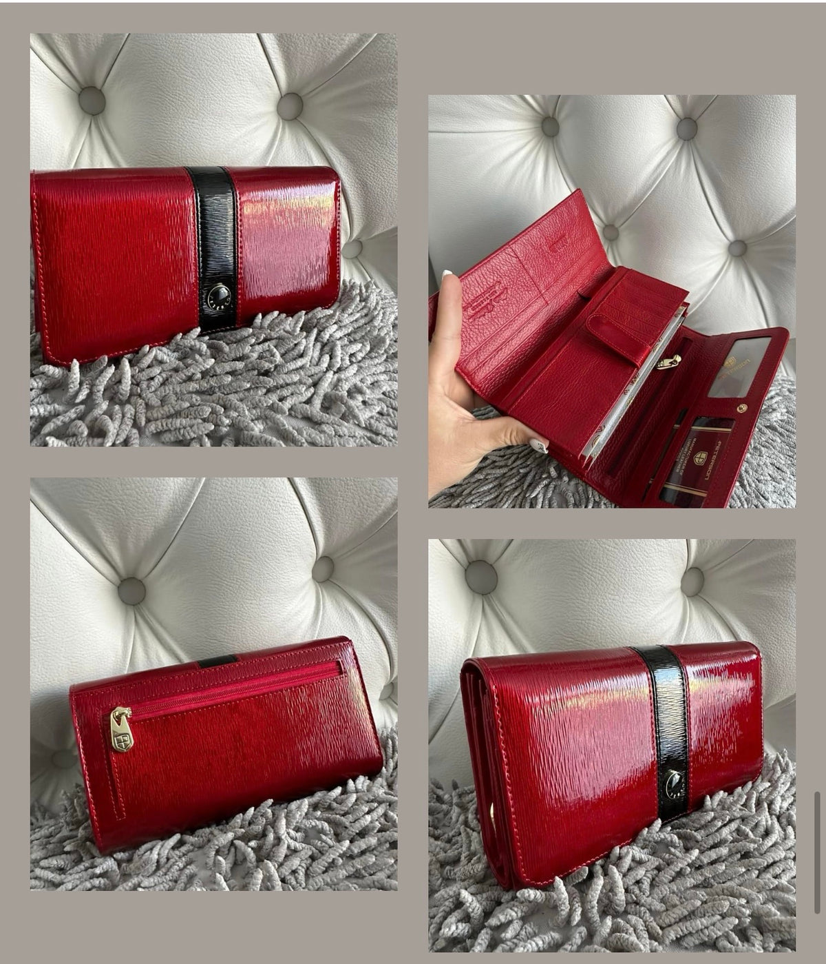 Women's Patent Leather Organiser Wallet