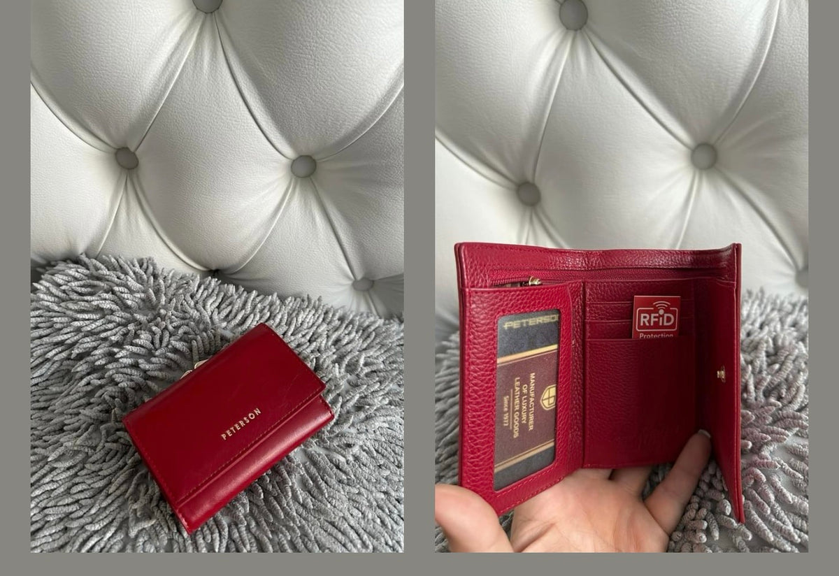 Peterson Small Red Leather Wallet