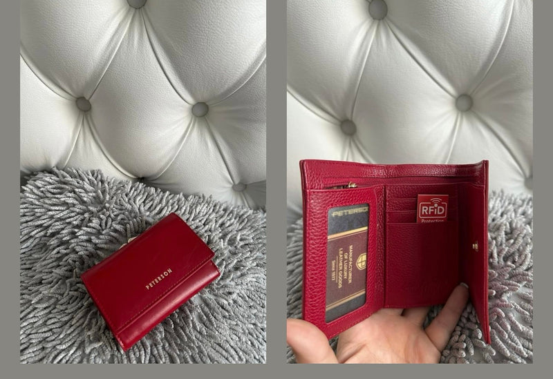 Peterson Small Red Leather Wallet