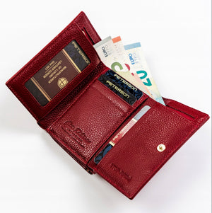 Peterson Small Red Leather Wallet