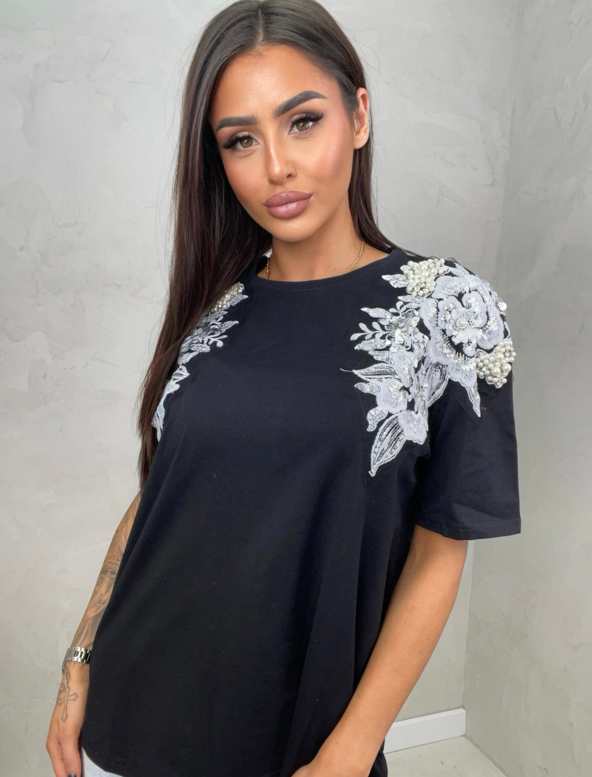 Black Flowers T-Shirt