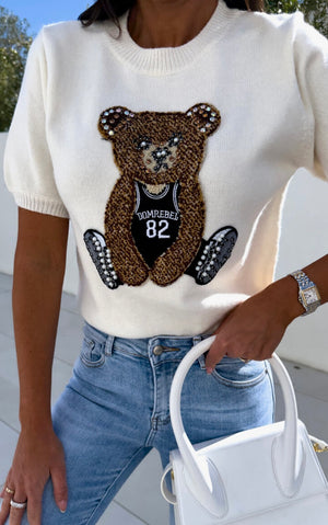 Pastel Breeze Teddy Bear Jumper