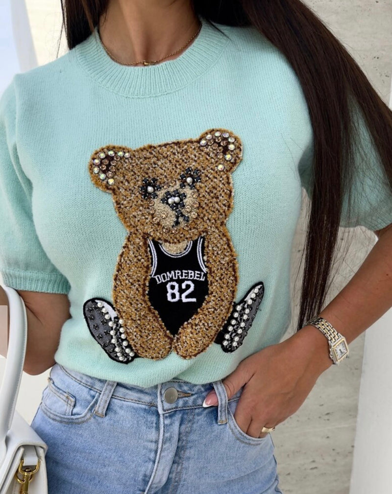 Pastel Breeze Teddy Bear Jumper