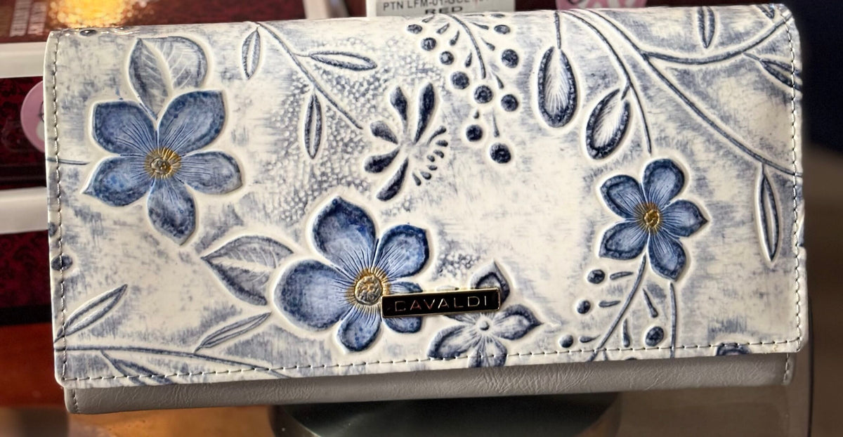 Cavaldi Blue Floral Wallet