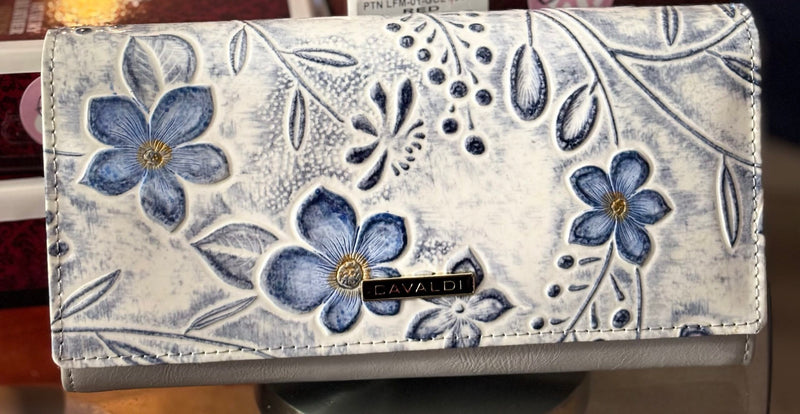 Cavaldi Blue Floral Wallet