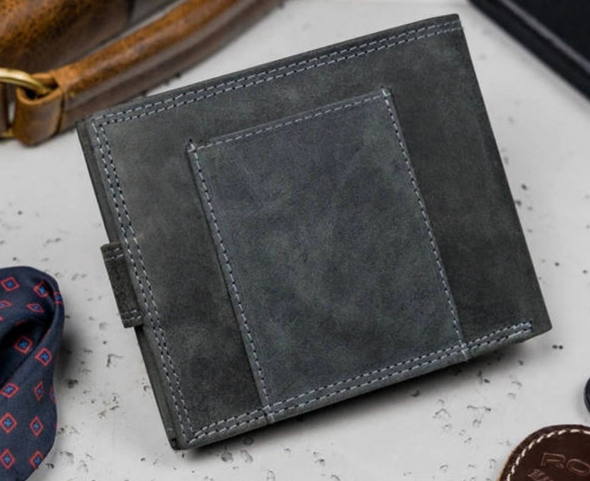 Always Wild Men's Nubuck Leather Wallet