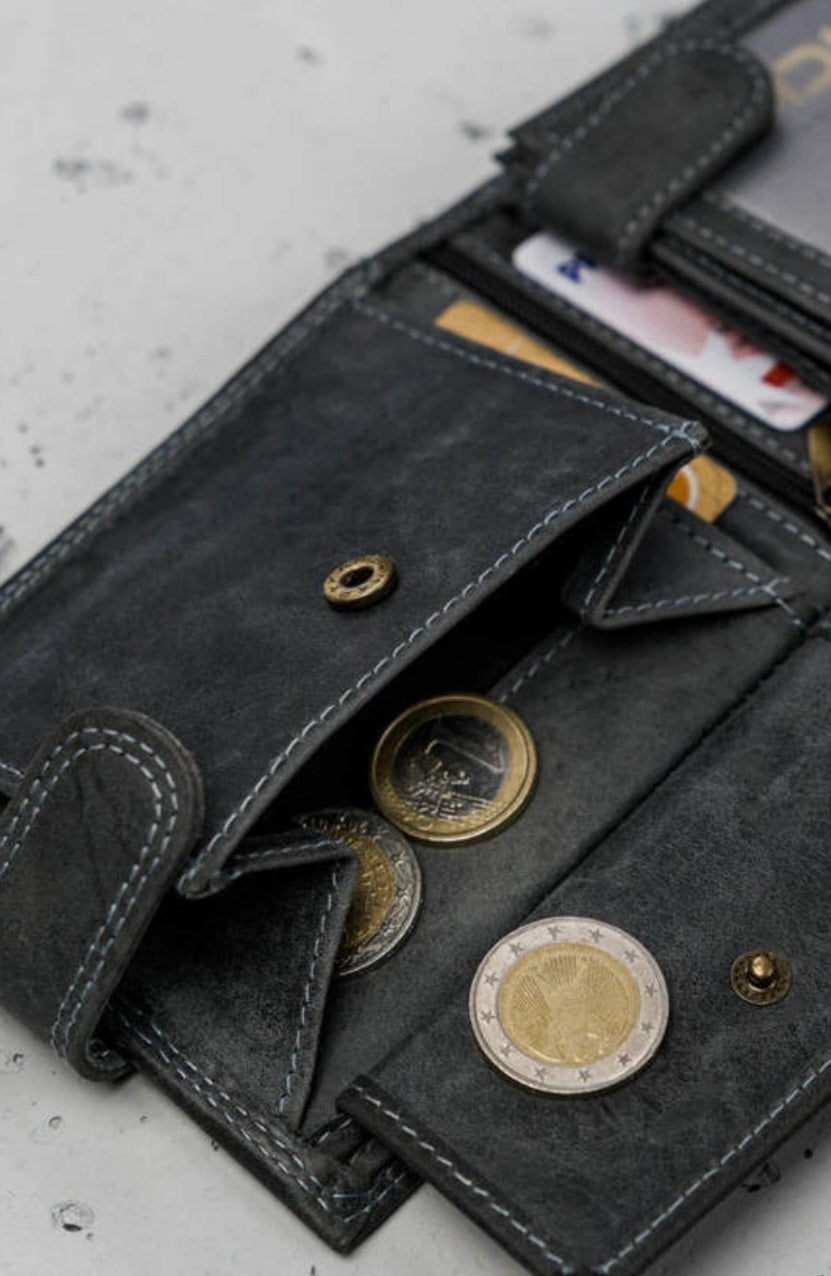Always Wild Men's Nubuck Leather Wallet