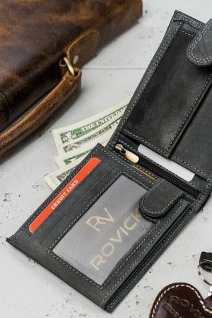 Always Wild Men's Nubuck Leather Wallet