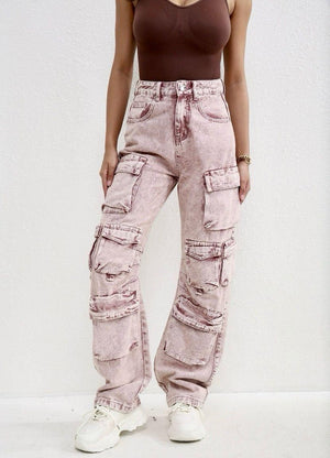 Denim Cargo Trousers