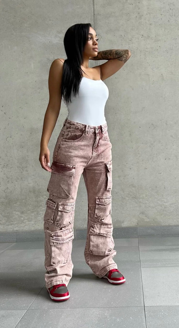 Denim Cargo Trousers