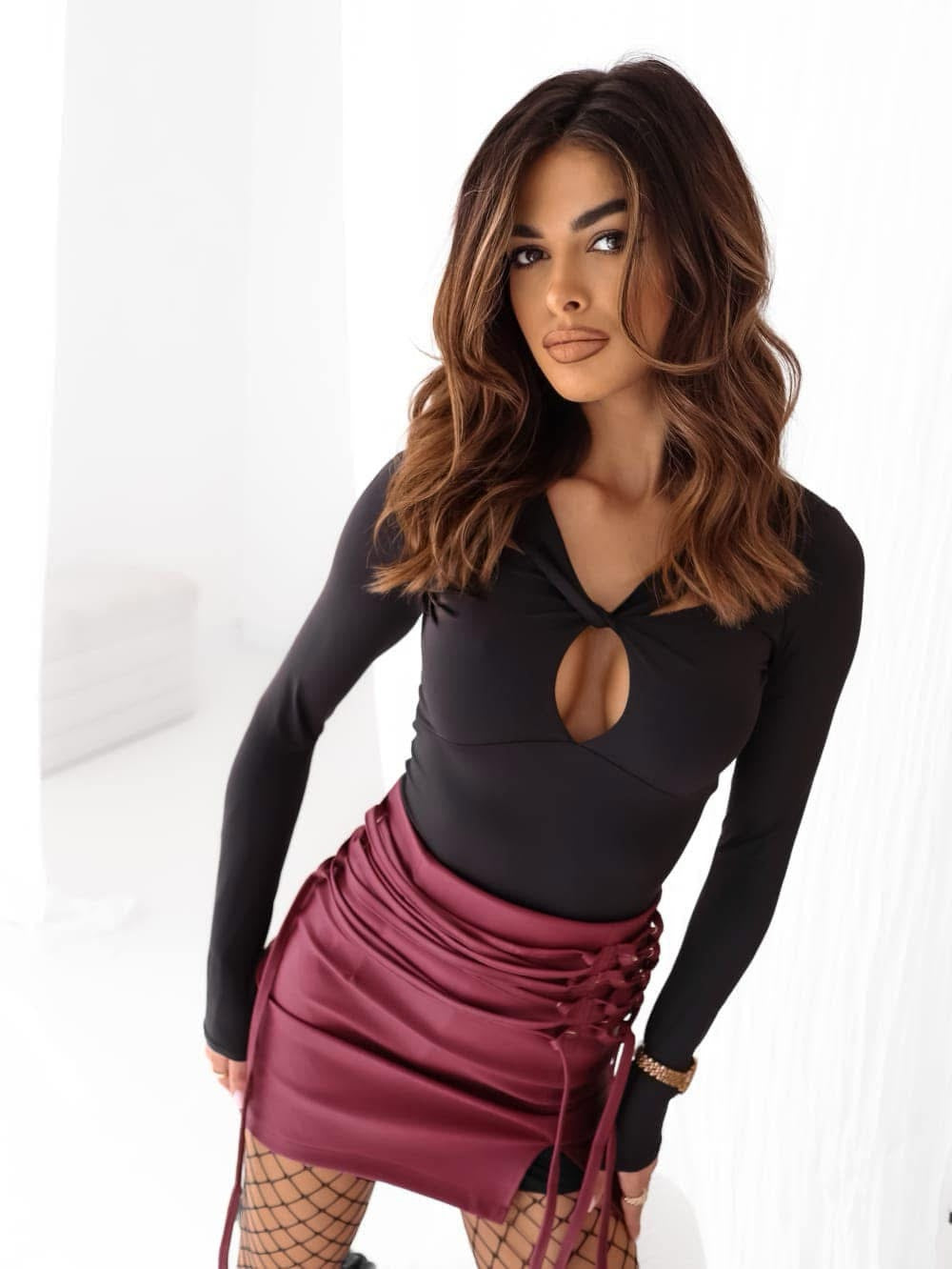 Basari Teardrop Cut-Out Bodysuit