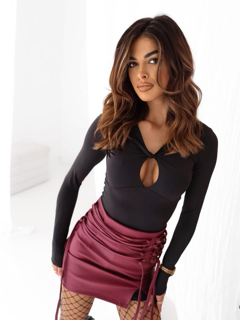 Basari Teardrop Cut-Out Bodysuit