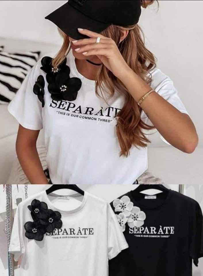 Separate 3D Floral T-Shirt