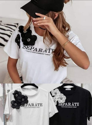 Separate 3D Floral T-Shirt
