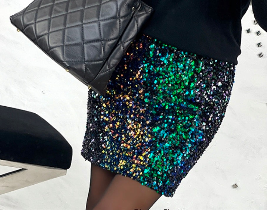 Multicolour Sequin Skirt