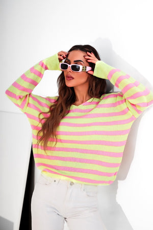 Striped Spring Jumper With Soft Neckline