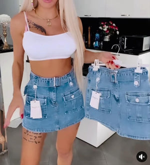 Denim Mini Skirt