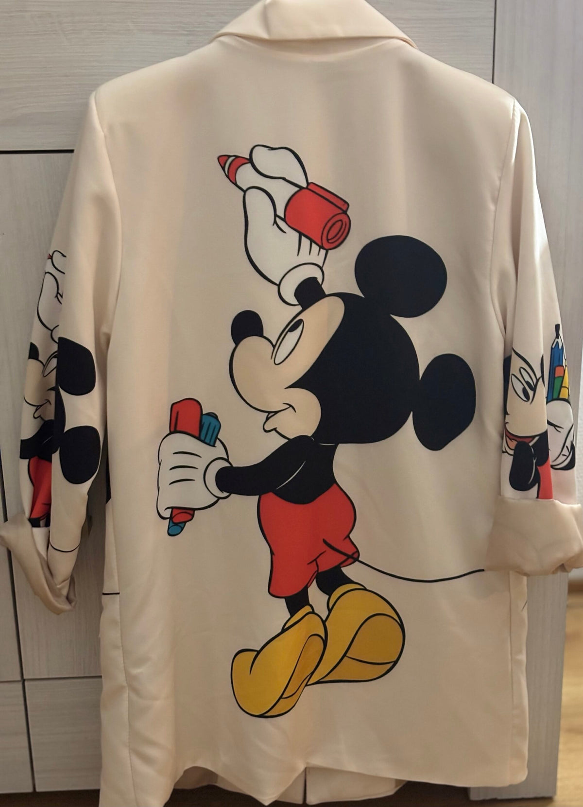 Blazer With Cartoon Mouse Motif
